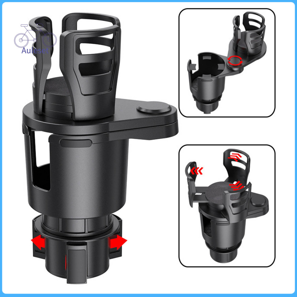 Auleset Thiết kế khe cắm cốc hình chữ U Giá đỡ chai chống rung Bộ chuyển đổi giá đỡ cốc ô tô xoay 36