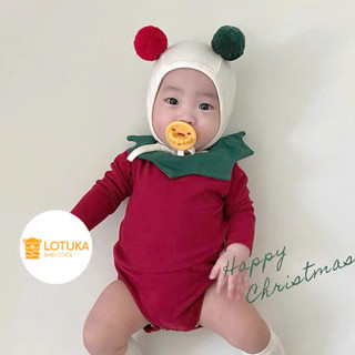  Set Body Noel Kèm Mũ+Quần Lót Lông Nhung Ấm Áp Cho Bé Bodysuit Tết LOTUKA Bé Trai Bé Gái Quần Áo Trẻ Em 3-12kg 