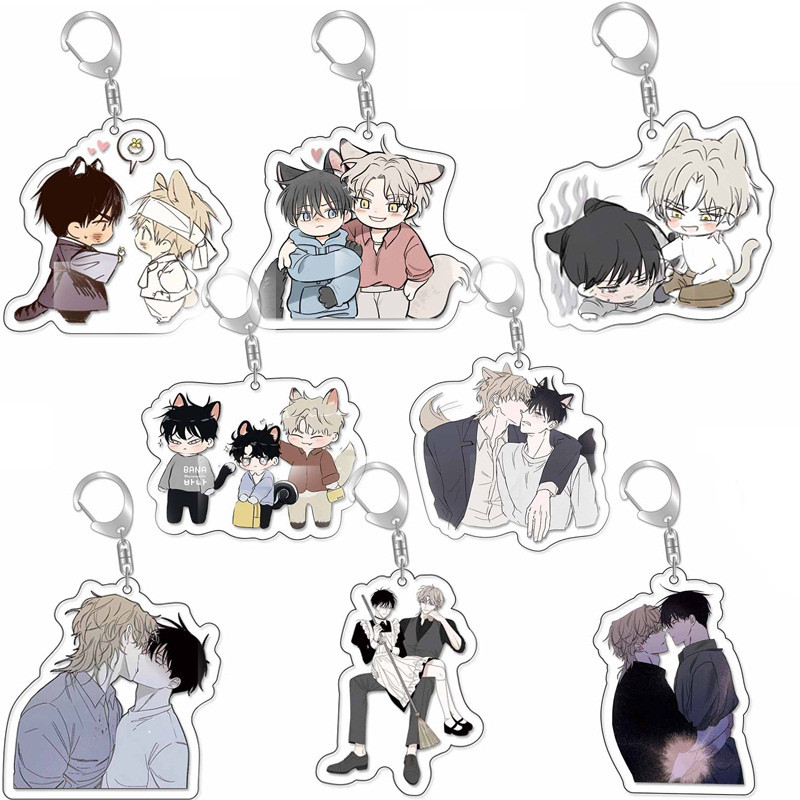 Móc Khoá, Mô Hình Standee Anime Đêm Bên Làn Nước Hot BL Manhua Taeju Eui Hyun Trang Trí Bàn Học, Làm