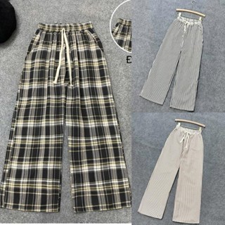 Tổng Hợp Quần Suông Kẻ Caro Bigsize Nữ Vải Thô Mềm Không Co Giãn Lưng Cao - CÁC MẪU QUẦN DÀI