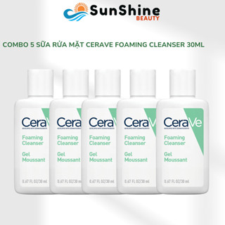 [COMBO] 5 Chai Sữa Rửa Mặt Cerave Sạch Sâu Cho Da Thường Đến Da Dầu 30ml