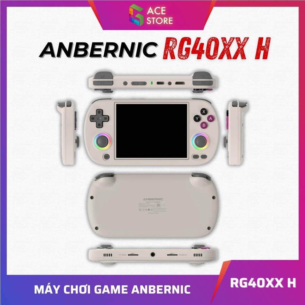 [BH12T] Anbernic RG40XX H Màn Hình Ngang - Máy chơi game Retro giả lập hỗ trợ xuất TV