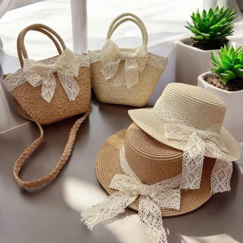 Set túi mũ cói đi biển nhiều mẫu xinh | BigBuy360 - bigbuy360.vn