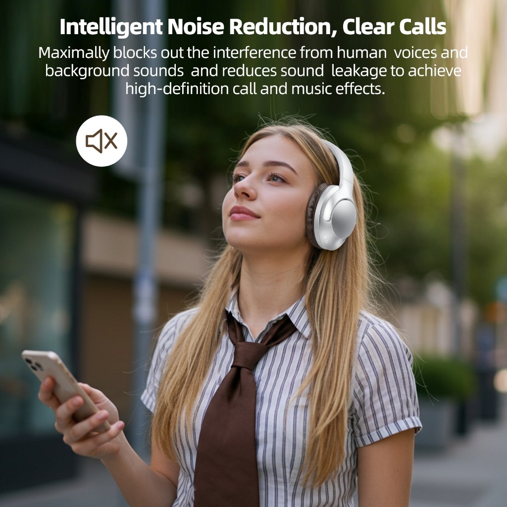 Tai nghe Bluetooth GOOJODOQ Chất lượng âm thanh tuyệt vời, giảm tiếng ồn thiết kế có thể gập lại và nhẹ tai nghe di động | BigBuy360 - bigbuy360.vn