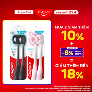 Bộ 2 Bàn chải Colgate Gentle Cushion Clean lông chải siêu dày, kháng khuẩn