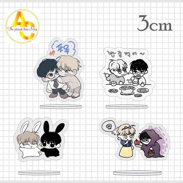 (Mini 3cm) Mô hình CHECKMATE standee in hình Chiếu tướng BL boylove anime chibi tượng mica trang trí