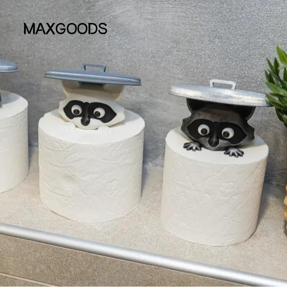 Giá đỡ giấy vệ sinh MAXGOODS, In đồ trang trí sáng tạo Giá đỡ khăn giấy, Giá đỡ giấy vệ sinh Raccoon