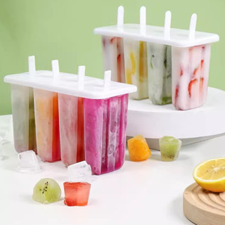  COD1 Bộ 4 Khuôn Làm Kem Que Bằng Nhựa PP Cấp Thực Phẩm Dụng cụ làm kem que tự làm trong nhà bếp 