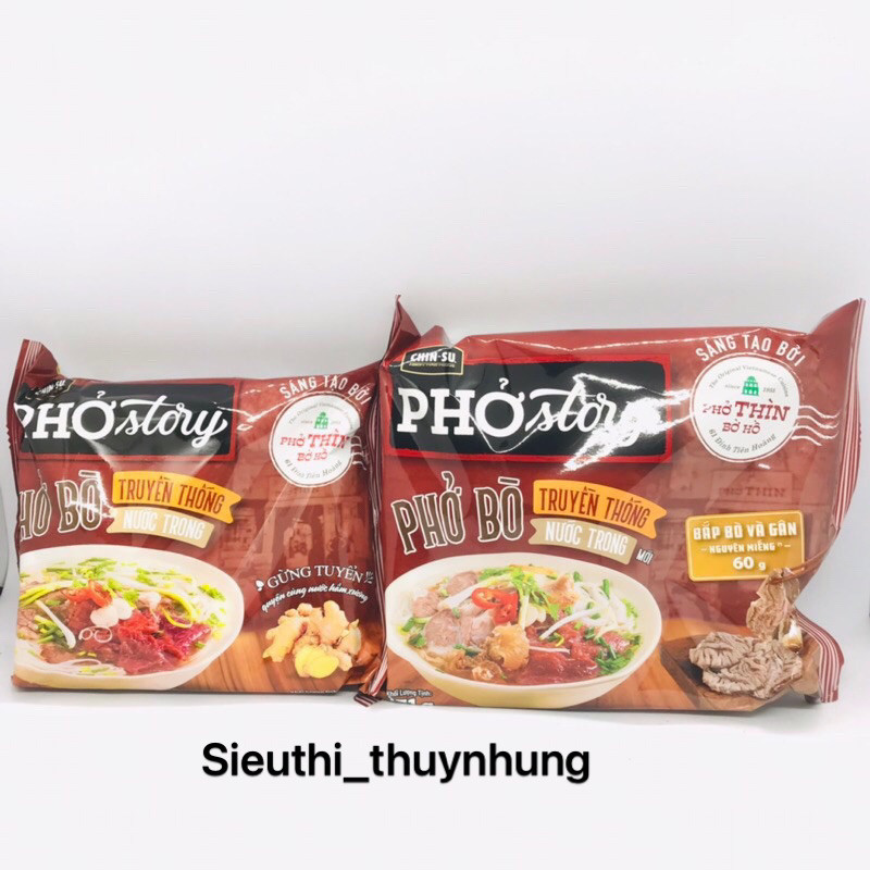 Phở Thìn Bờ Hồ Story Chinsu vị bò gói 72g - 131g