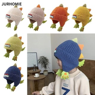 Mũ bảo vệ tai đan JURHOMIE, Mũ trùm đầu khủng long hoạt hình dày dặn Beanies Mũ mùa thu đông, Mũ đội đầu ấm áp chống gió Mũ chui đầu ấm hơn Móc Bonnet ngoài trời