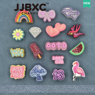 JJBXC Charm phụ kiện dép   lỗ giày khóa giày phụ kiện giày rainbow hoa dưa hấu giải trí mùa hè kỳ nghỉ Sticker Dep  