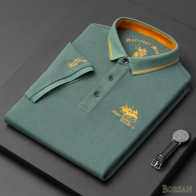 Áo Sơ Mi Polo Nam Tay Ngắn, Thêu Dành Cho Người Trung Niên Và Trẻ Trung, Thường Ngày, Rời, Thoáng Khí, Thoải Mái Đơn Giản TJH64