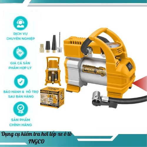 MÁY BƠM HƠI LỐP XE Ô TÔ INGCO 12V AAC1408