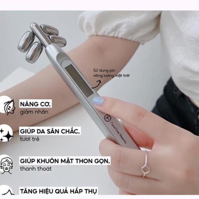 [BH 2 Năm] Dụng cụ lăn massage thon gọn mặt NanoTime Beauty VFace F83 và F83L NHẬP KHẨU NHẬT BẢN