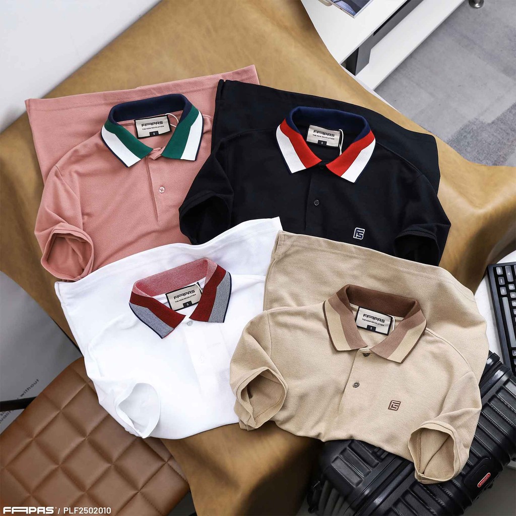Áo Polo Fapas Award, Áo Thun Có Cổ Nam Fapas, Áo Polo Tay Ngắn Chất Vải Cá Sấu Co Giãn Form Regular