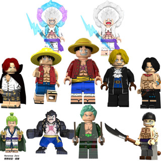 One Piece Đồ chơi Lắp ráp ,Nhân vật Luffy Zoro Sanji Shank Kaido Mô hình