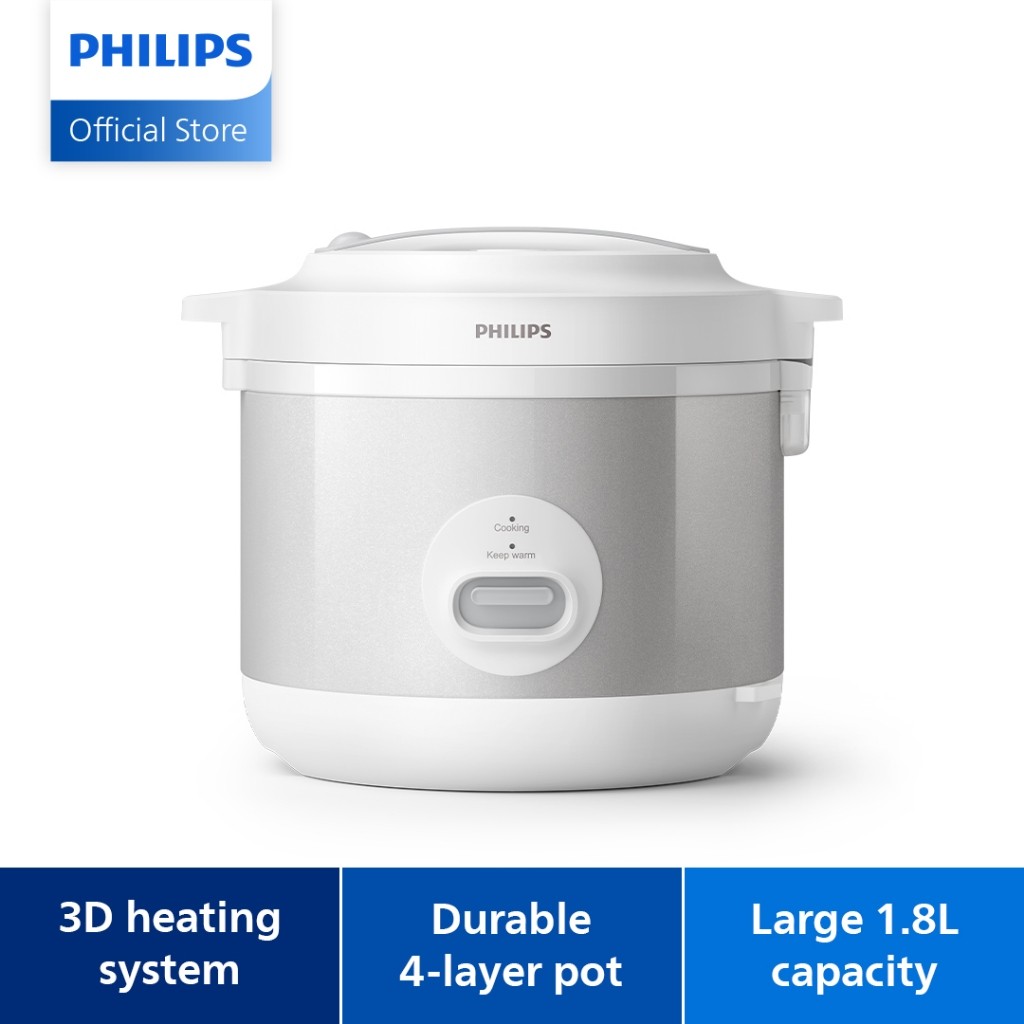 Nồi cơm điện Philips Series 1000 HD3008/30 | 1.8 lít | 780W - Hàng Chính Hãng