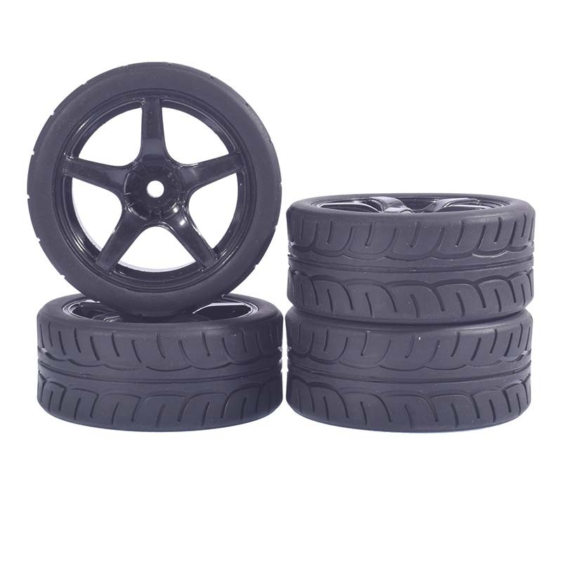 907-8003A Lốp Cao Su 64MM & Bộ Bánh Xe Cho 1: 10 HSP HPI Wltoys SAKURA D3 TAMIYA TT02 Offset: 6mm