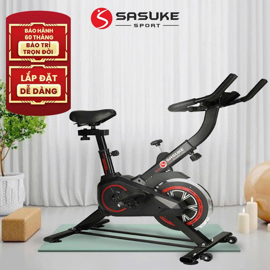 Xe đạp DS-600A PRO tập thể dục tại nhà, tập gym SAKUKE SPORT nâng cao sức khỏe có đo nhịp tim