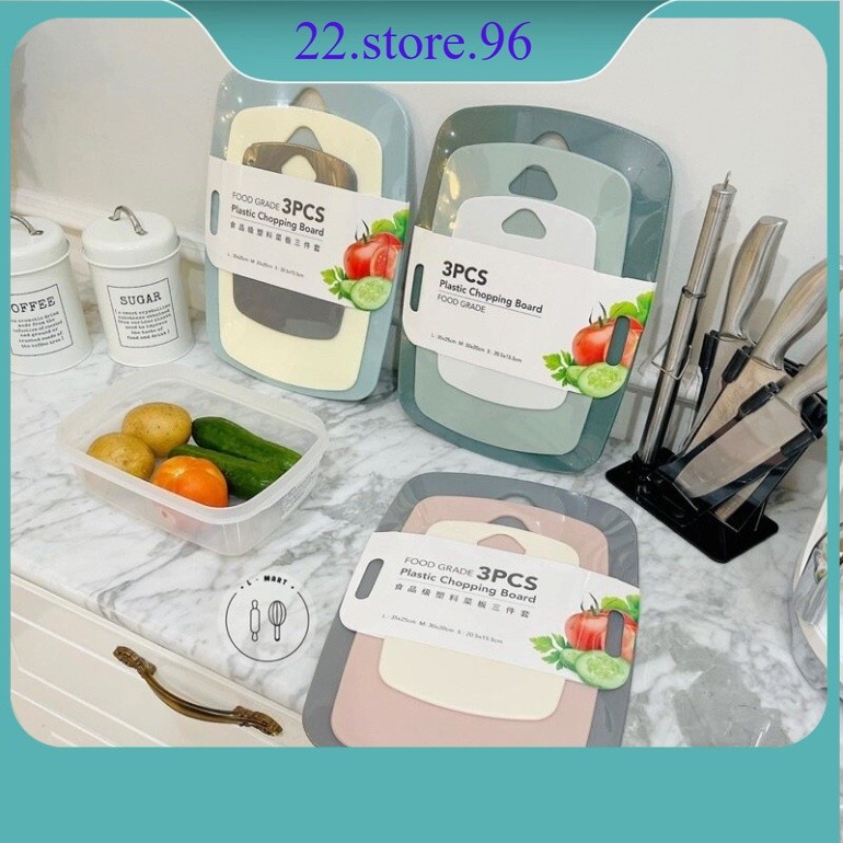 Set 3 Thớt Kháng Khuẩn Cho Gia Đình