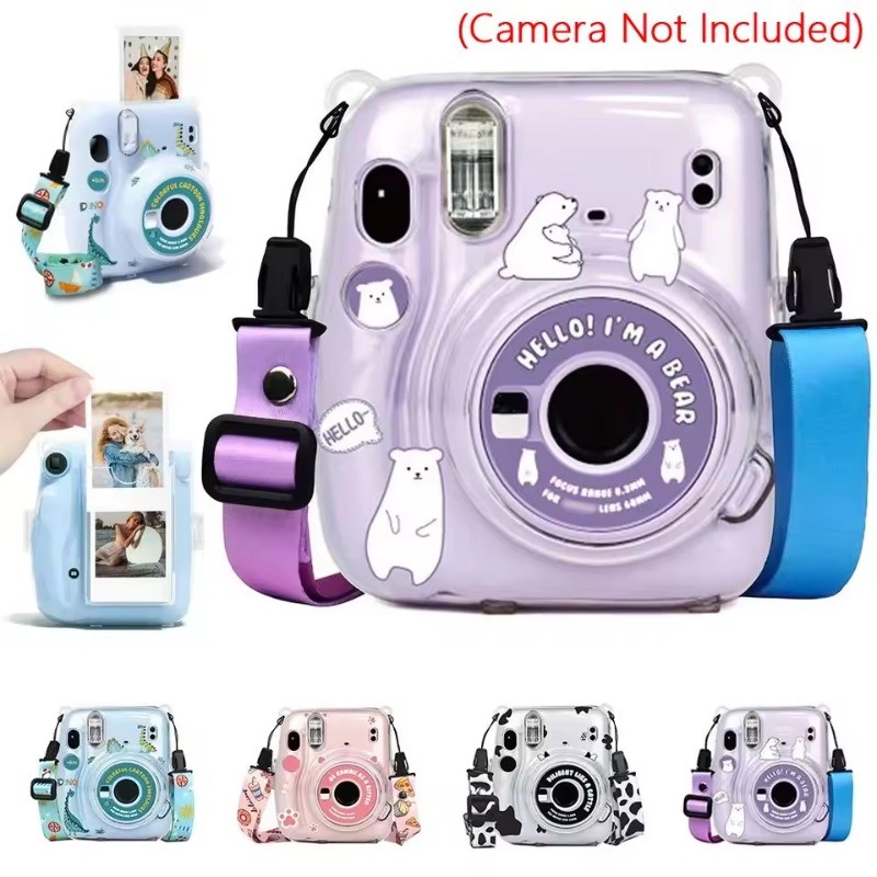 Dành Cho Instax Mini 12 Pha Lê Trong Suốt Ốp Lưng Bảo Vệ Dành Cho Fujifilm Túi Máy Ảnh Tức Thì Cho I
