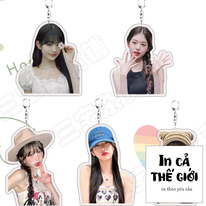 Móc khóa Acrylic Jang Won Young IVE Quà tặng sinh nhật hai mặt