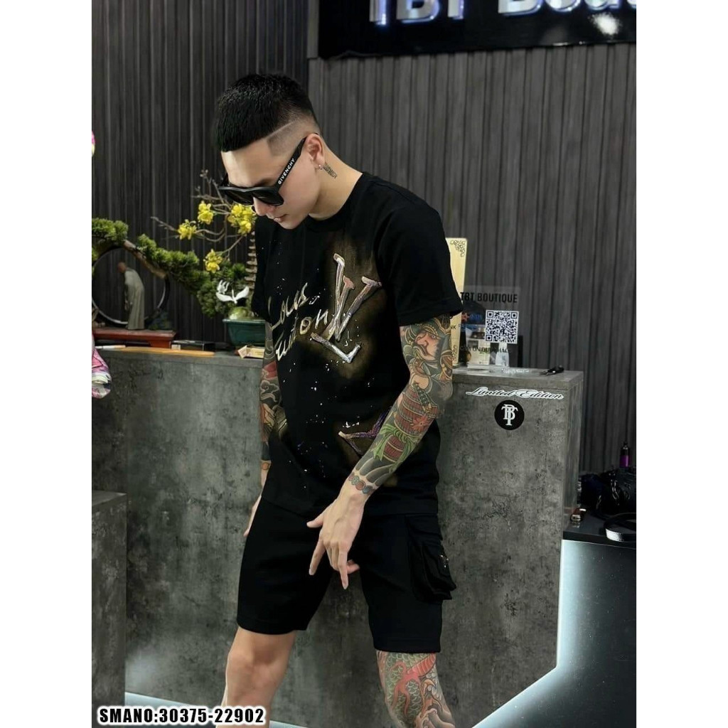 Áo Phông LV loang nâu Nam Nữ Hot Trend Chất Liệu Cotton Thoáng Mát Dày Dặn Siêu Hot Vận chuyển 24 giờ | BigBuy360 - bigbuy360.vn