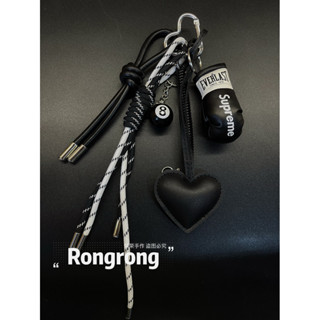 Miu Phong Cách Túi Treo Cặp Đôi Phụ Kiện Dây Lò Xo Ban Đầu Mặt Dây Chuyền Mini Quyền Anh Phụ Kiện Bện Móc Khóa