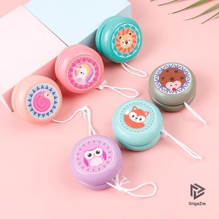 [SHgeZm] Đồ chơi Yoyo In hình động vật Kid YoYo Wood Kid Yoyo Đồ chơi dành cho trẻ em [MỚI]