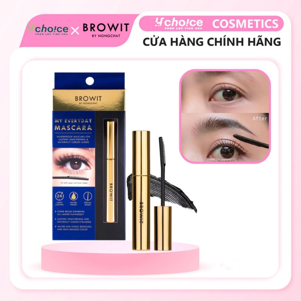 [TĂNG 1 BẤM MI LML TOP] Mascara Làm Dày, Dài Mi Browit By Nongchat My Everyday Endless Night Mascara