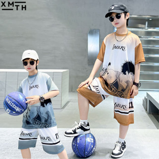  Đồ bộ sét hè mặc nhà cho bé trai size đại 18-50kg. Bộ áo phông quần đùi cho trẻ em nam 6-16 tuổi mẫu LA 