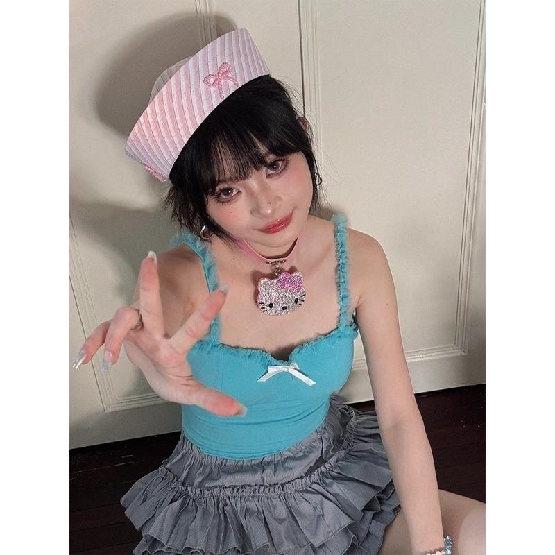 Mũ thủy thủ nơ sọc ngọt ngào jk Nhật Bản