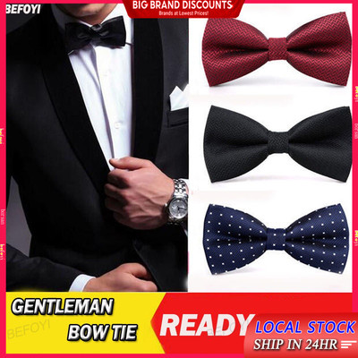 [Sẵn SÀNG] Thắt nơ quý ông có thể điều chỉnh dành cho nam cổ điển Tuxedo Tie Neck Business Form Lelaki YYX02