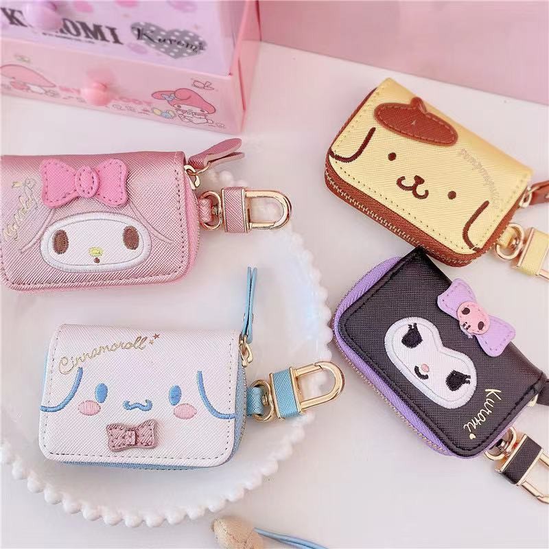 Túi Đựng Chìa Khóa Ô Tô/Xe Máy/Xe Điện Sanrio - Bộ Sưu Tập Melody, Kuromi & Cinnamoroll (Kèm Móc Khó