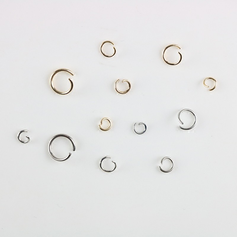 Vòng nối mở bằng sắt cho DIY - Bộ vòng đơn và C-ring chất lượng cao dùng làm phụ kiện trang sức - Gói 10 gram