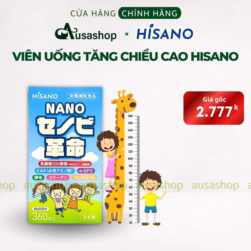 Nano Growth Ex Viên Uống Tăng Chiều Cao Canxi GH Arginin A-GPC - Chính Hãng Nhật Bản