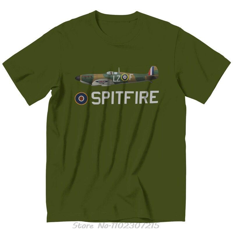 2025 bánh quế cho bạn bè Supermarine RAF Spitfire Áo nam Áo thun máy bay chiến đấu máy bay xs-3xl
