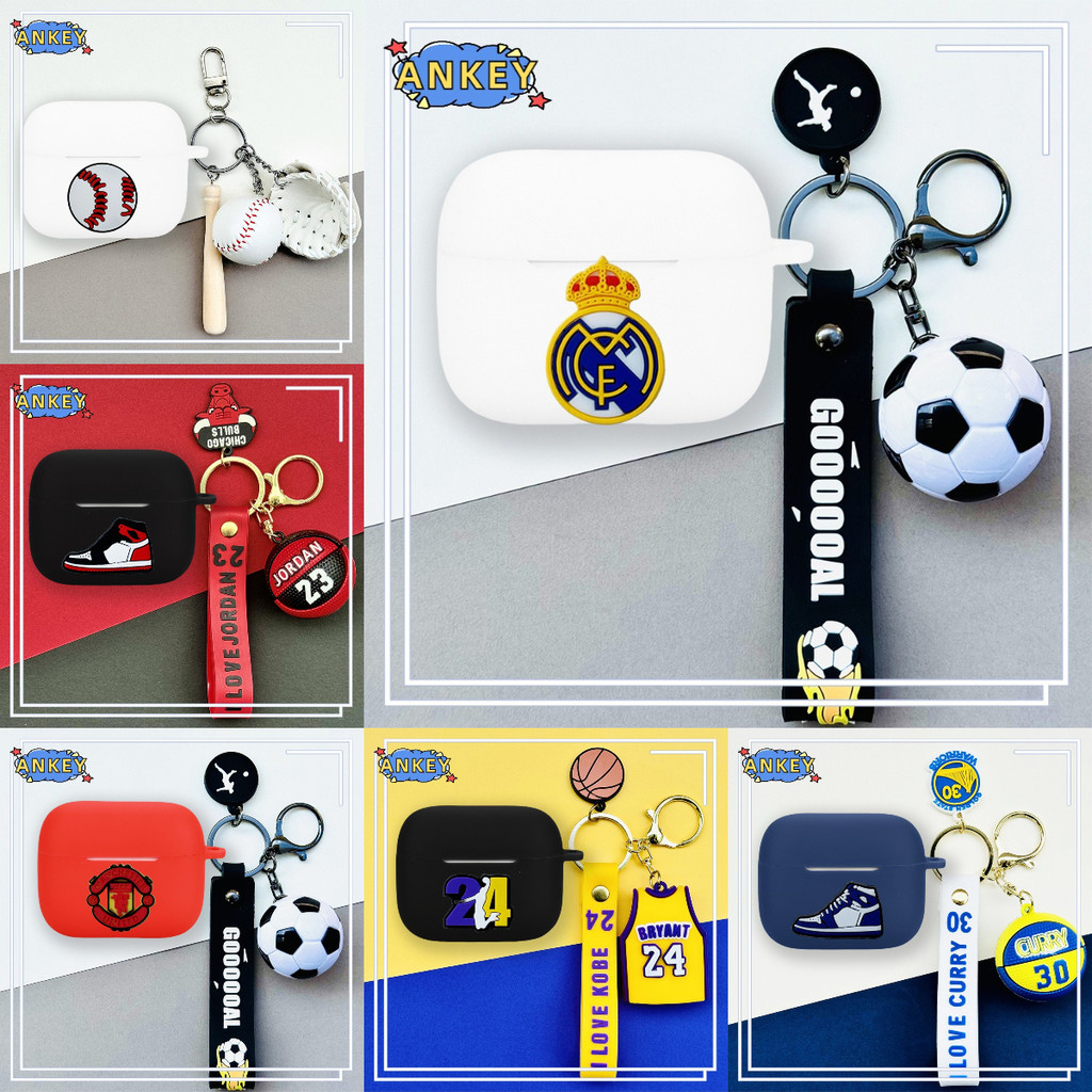 for 1MORE Q21 Earphone Silicone Case Earbuds Boy Football Waterproof Shockproof Soft Protective Head