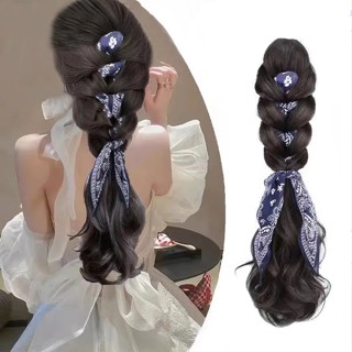 Đuôi Ngựa Tóc Giả Bím Tóc Nối Dài Tóc Giả Người Phụ Nữ Tóc Chiên Bột Xoắn Bím Tóc xoăn Phụ Kiện Tóc