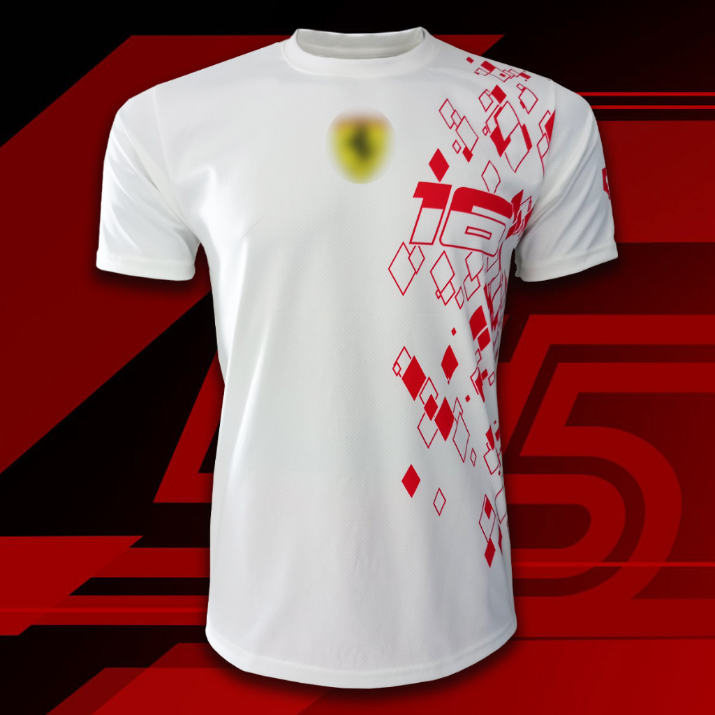 Áo thun Ferrari Formula 1 Team / Lọ sợi nhỏ / Áo thun đua xe