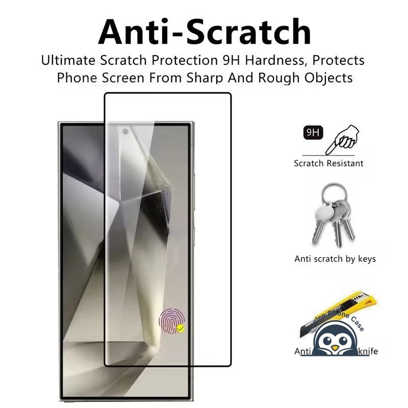 2 Chiếc Full Kính Cường Lực Cho Samsung Galaxy S25 Edge S24 S23 Plus Ultra FE A17 A16 F16 M16 A15 M1