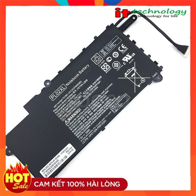 Pin Laptop HP 11-N000 PL02XL (ZIN) - 4 CELL - Pavilion 11 X360, Pavilion X360 11-N000, Pavilion X360