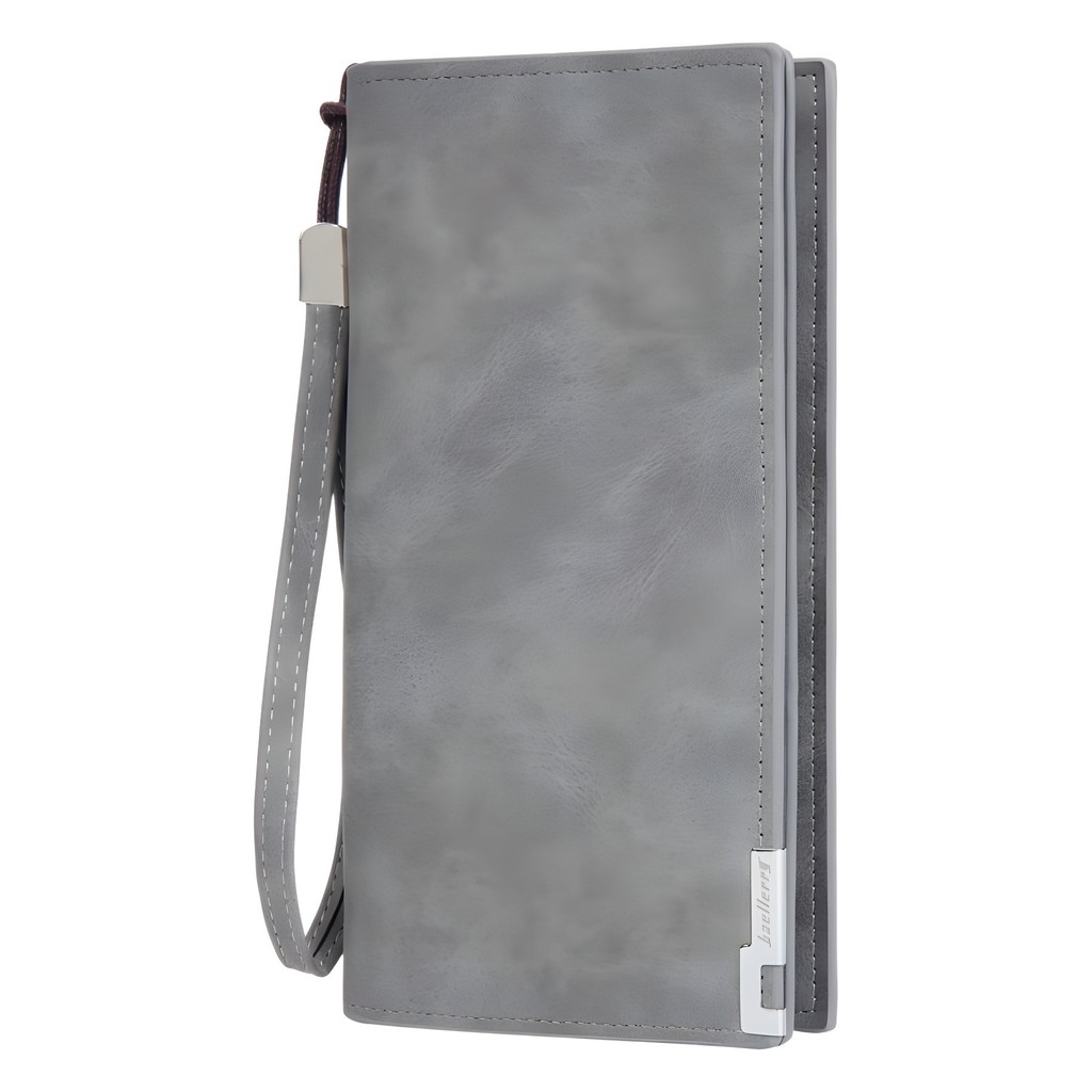 Baellerry 's kinh doanh nhiều thẻ snap ly hợp da lộn ví trẻ trung thời trang góc vàng túi ly hợp nam.