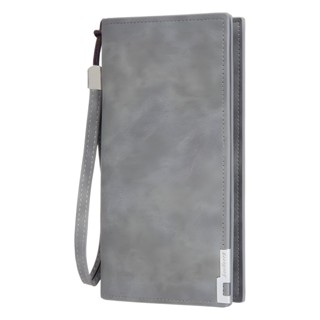 Baellerry 's kinh doanh nhiều thẻ snap ly hợp da lộn ví trẻ trung thời trang góc vàng túi ly hợp nam.