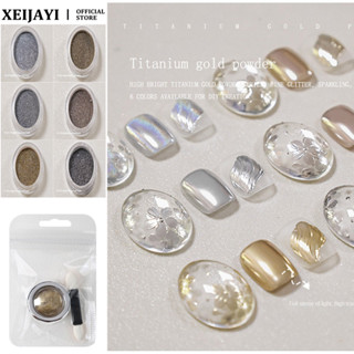 Bột Titan bóng cao nghệ thuật làm móng bột tráng Gương Thần Kỳ mạ điện nhiều màu sắc ảo tưởng dụng cụ làm móng trang trí cho tiệm làm móng