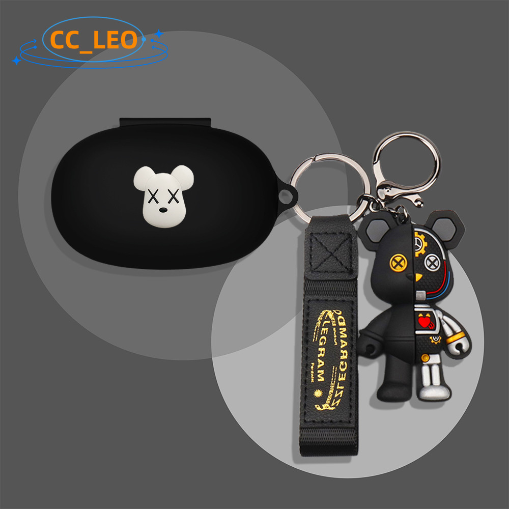 for Bose QuietComfort Earbuds 2024 Case Cartoon Bear Keychain Pendant Suitable for Bose QC EarBuds 2
