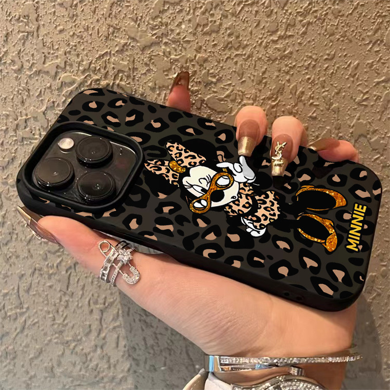 ốp lưng iPhone 11 12 13 14 15 16 Pro Max Leopard print Disney Mickey luxury Tương thích với iPhone 1