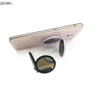 Qiuwu Mini Di Động Hình Tròn Trống Xoay 360 Gương Hai Mặt Điện Thoại Di Động Gấp Co Giãn Giá Đỡ Điện Thoại.