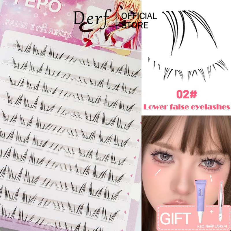 10 Hàng Dưới Lông Mi Giả Cụm Đơn EyeLash Lông Mi Dưới Tự Nhiên 3mm-6mm