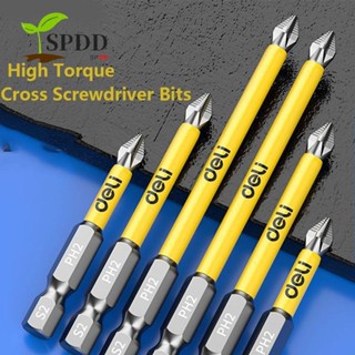  Spdd 10   6 Đầu Lô Mũi Tua Vít Chữ Thập Chống Trơn Trượt Đa Năng Chống Nước Độ Cứng Cao Thép Hợp Kim PH2 Tua Vít Bộ Dụng Cụ Cầm Tay Điện 